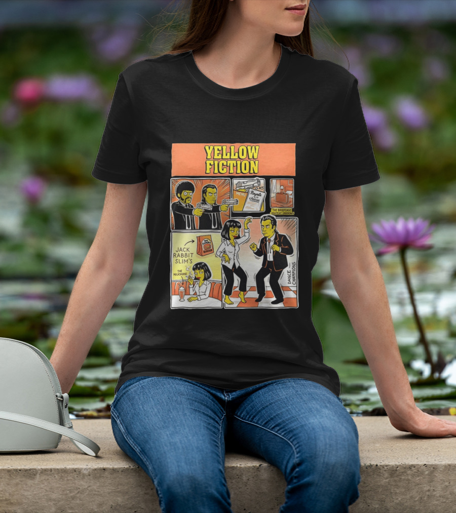 Yellow Fiction Royale Cheese Dance Champions Jack Rabbit Slim's T-Shirt
