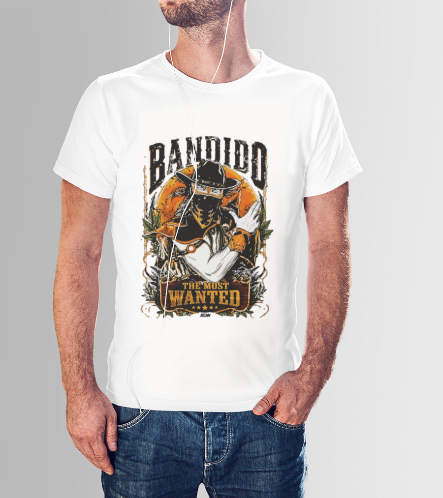 Bandido El Más Buscado The Most Wanted Cowboy Outlaw Western T-Shirt