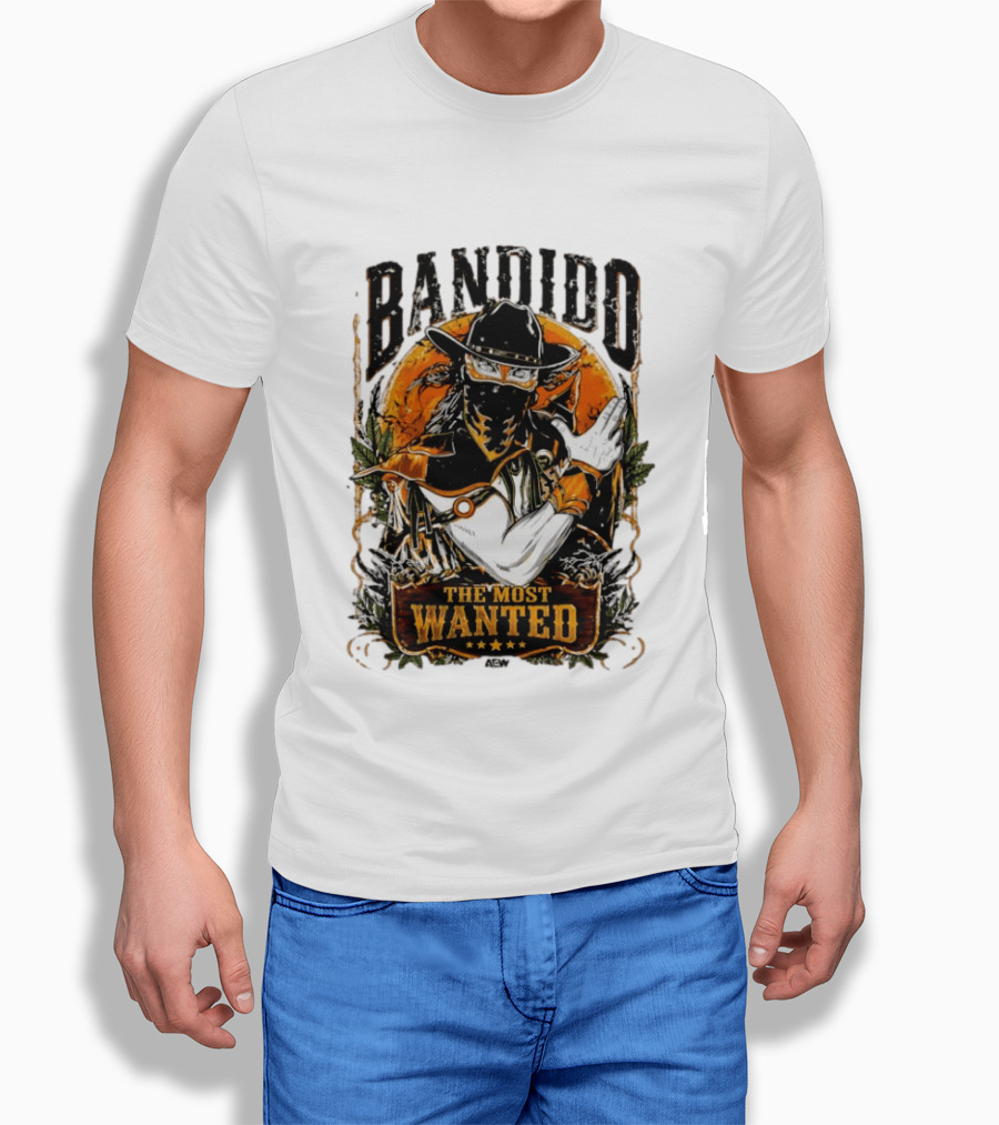 Bandido El Más Buscado The Most Wanted Cowboy Outlaw Western T-Shirt