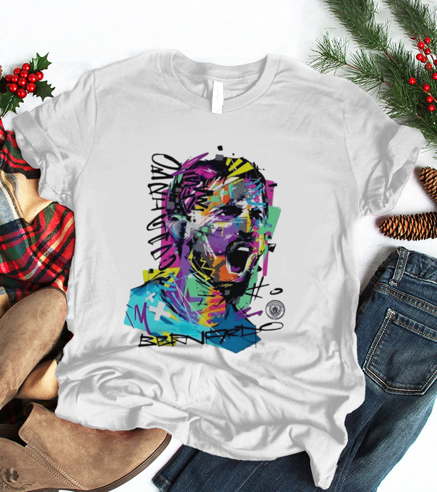 Bernardo Silva Manchester City FC 2026 Dynamic Paint Explosion T-Shirt