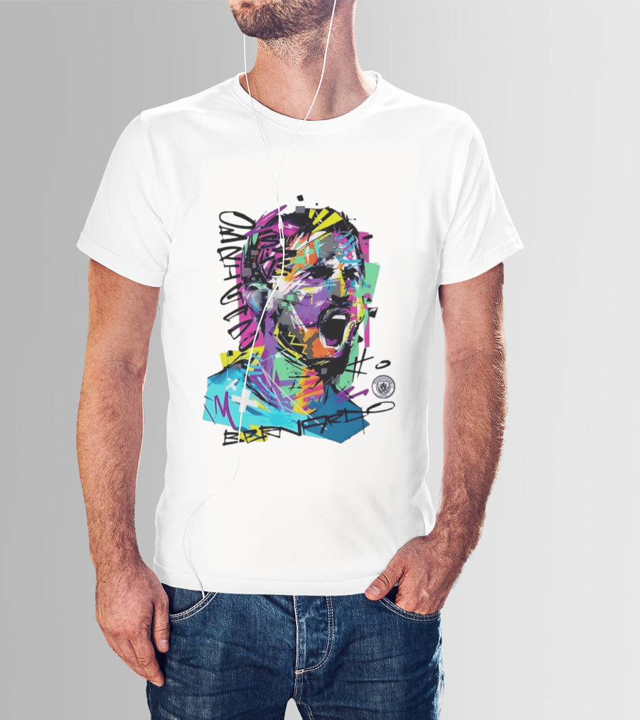 Bernardo Silva Manchester City FC 2026 Dynamic Paint Explosion T-Shirt