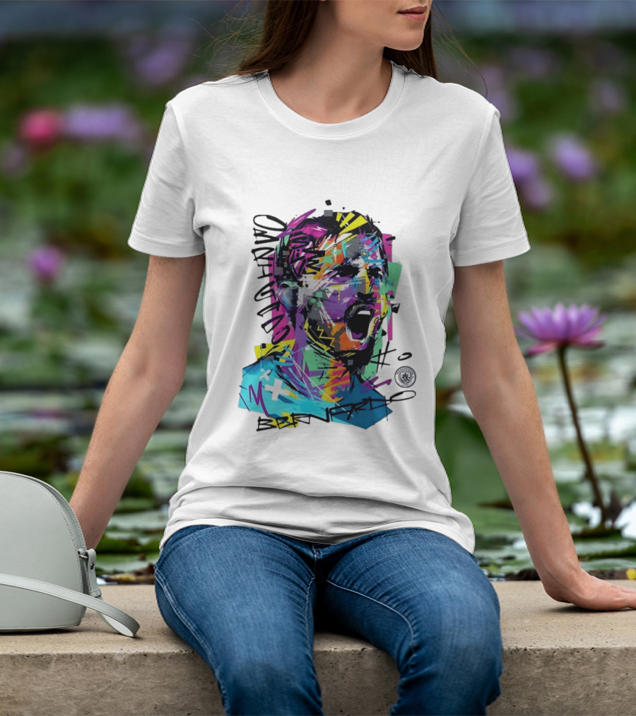 Bernardo Silva Manchester City FC 2026 Dynamic Paint Explosion T-Shirt