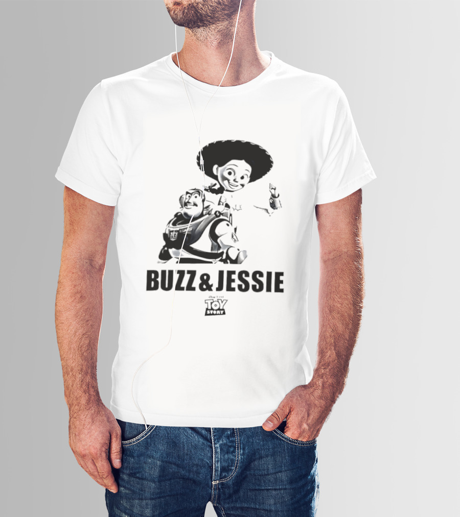 Buzz Lightyear Jessie Toy Story Disney Cartoon Characters T-Shirt