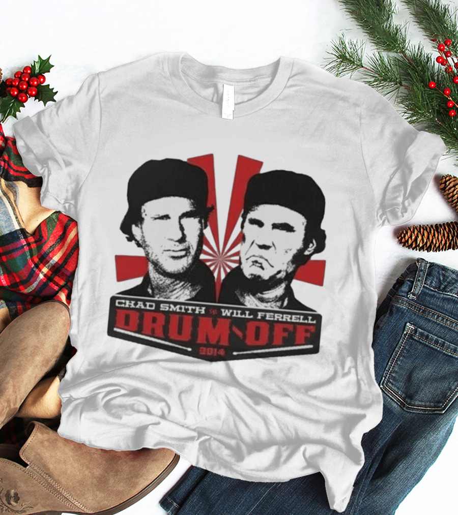 Chad Smith Will Ferrell Drum Off 2014 Event T-Shirt