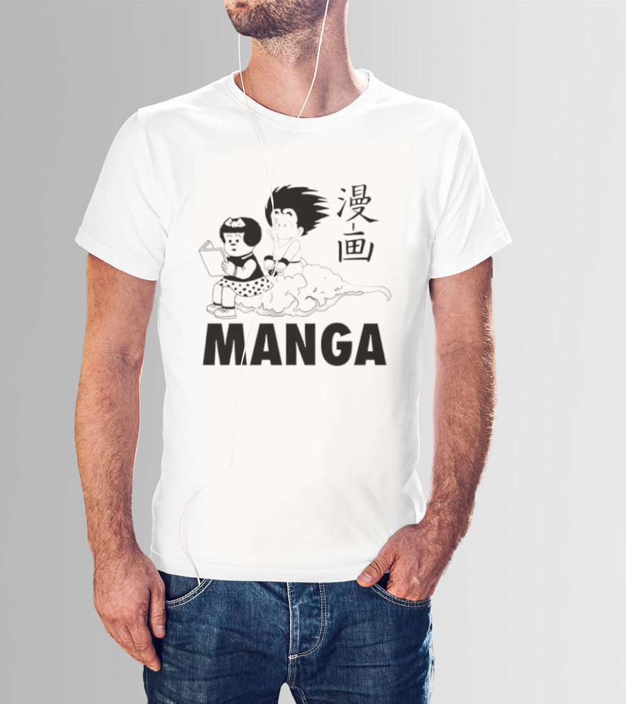 Manga Characters Riding Nimbus Cloud Goku T-Shirt