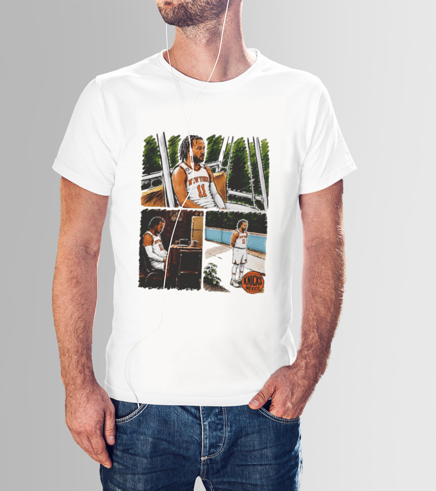 Jalen Brunson New York Knicks NBA Mexico Waiting For The Next Victim Meme T-Shirt