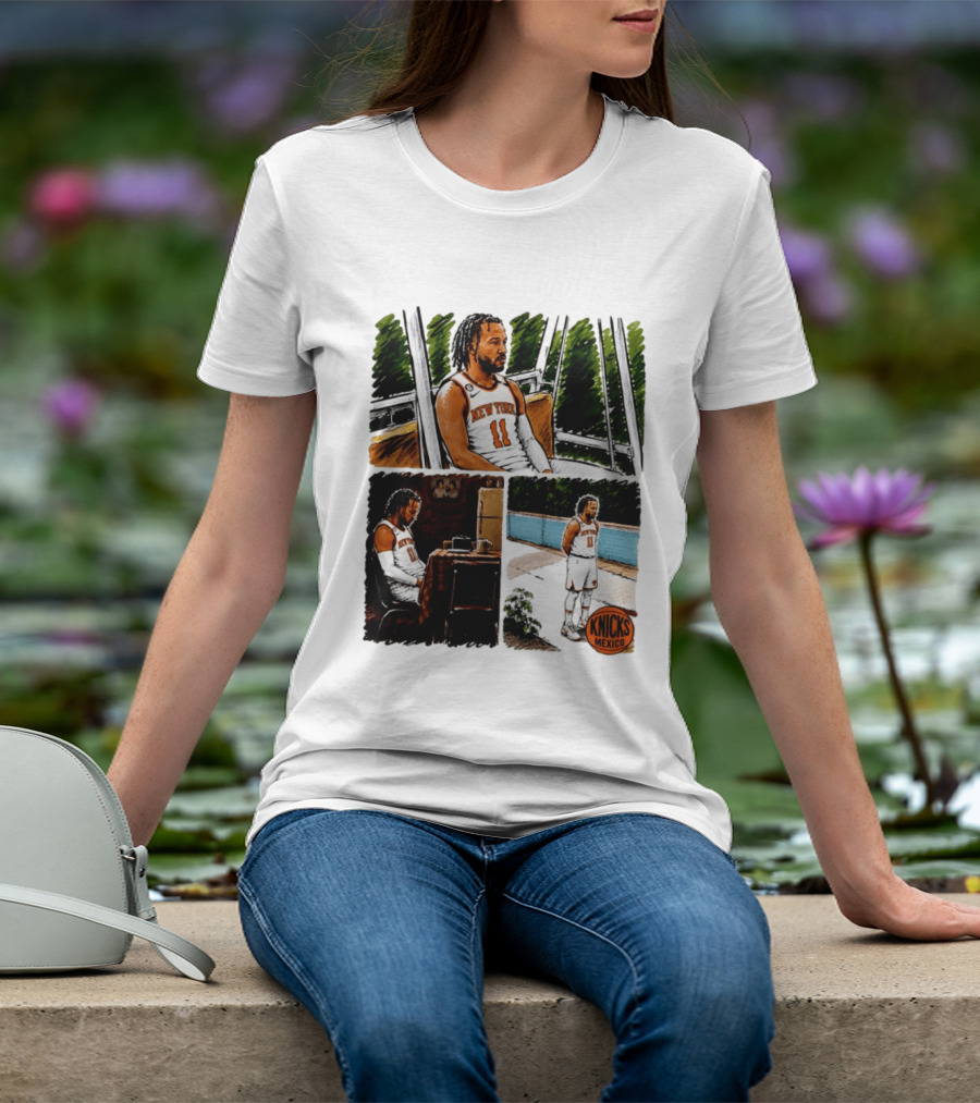 Jalen Brunson New York Knicks NBA Mexico Waiting For The Next Victim Meme T-Shirt