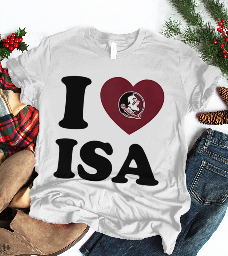 I Love Florida State Seminoles Heart ISA T-Shirt