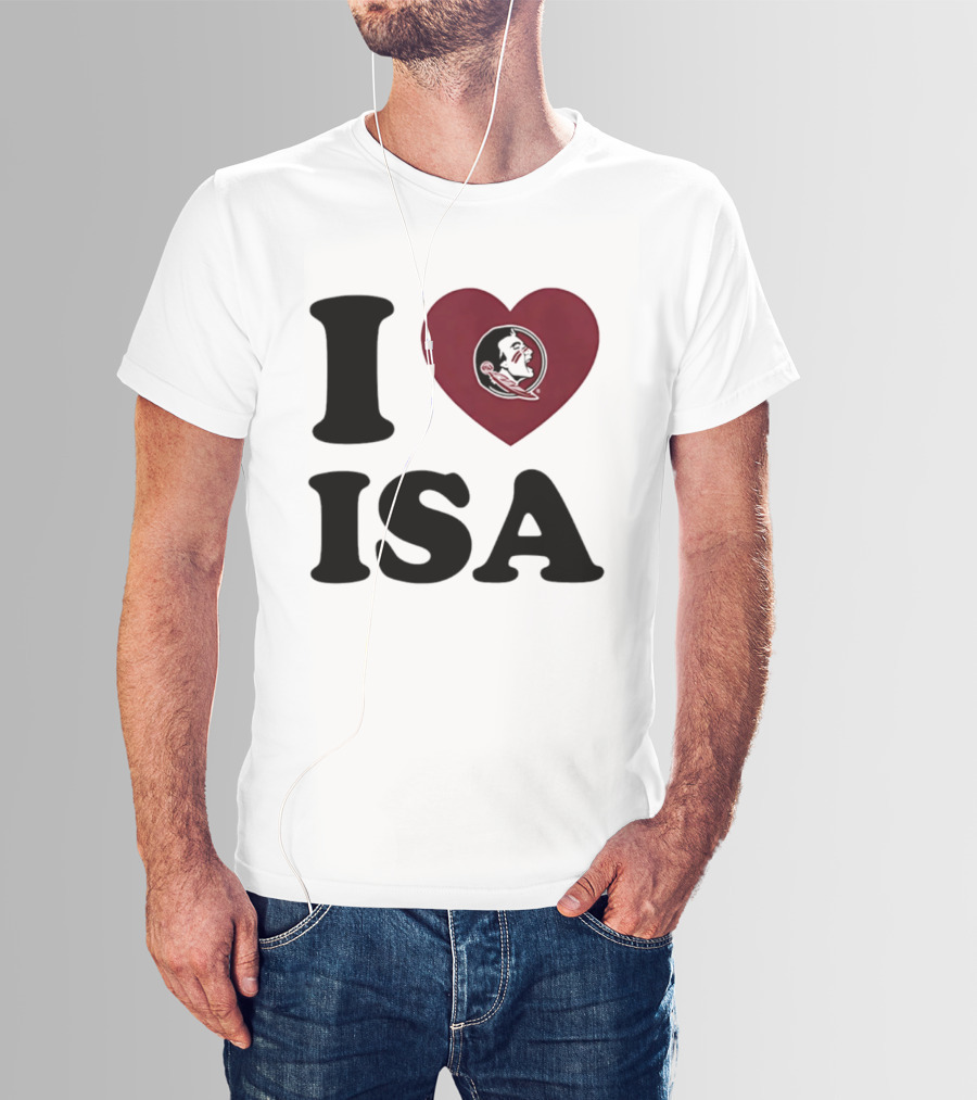 I Love Florida State Seminoles Heart ISA T-Shirt