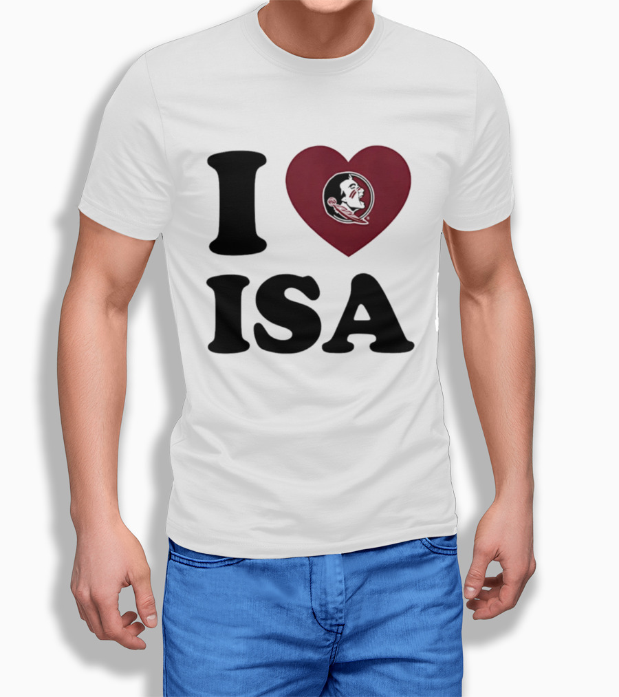 I Love Florida State Seminoles Heart ISA T-Shirt