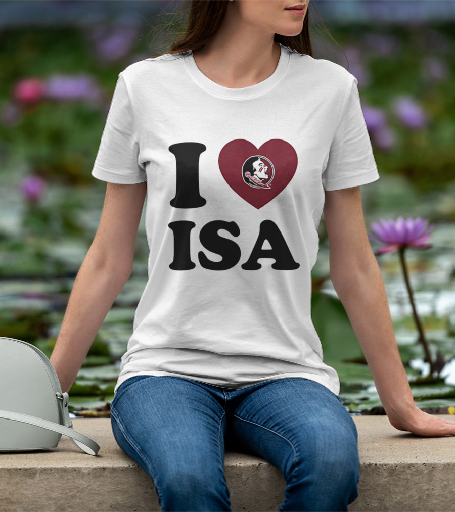 I Love Florida State Seminoles Heart ISA T-Shirt