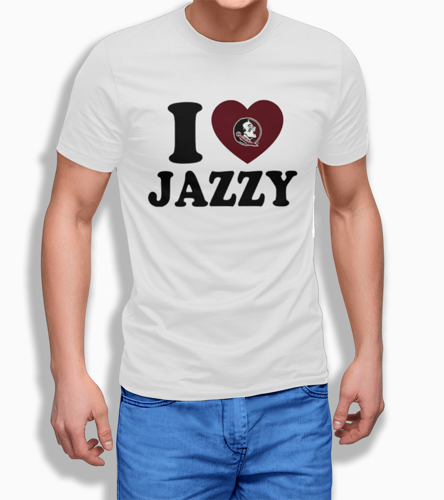 I Love Jazzy Florida State Heart Fan Pride T-Shirt