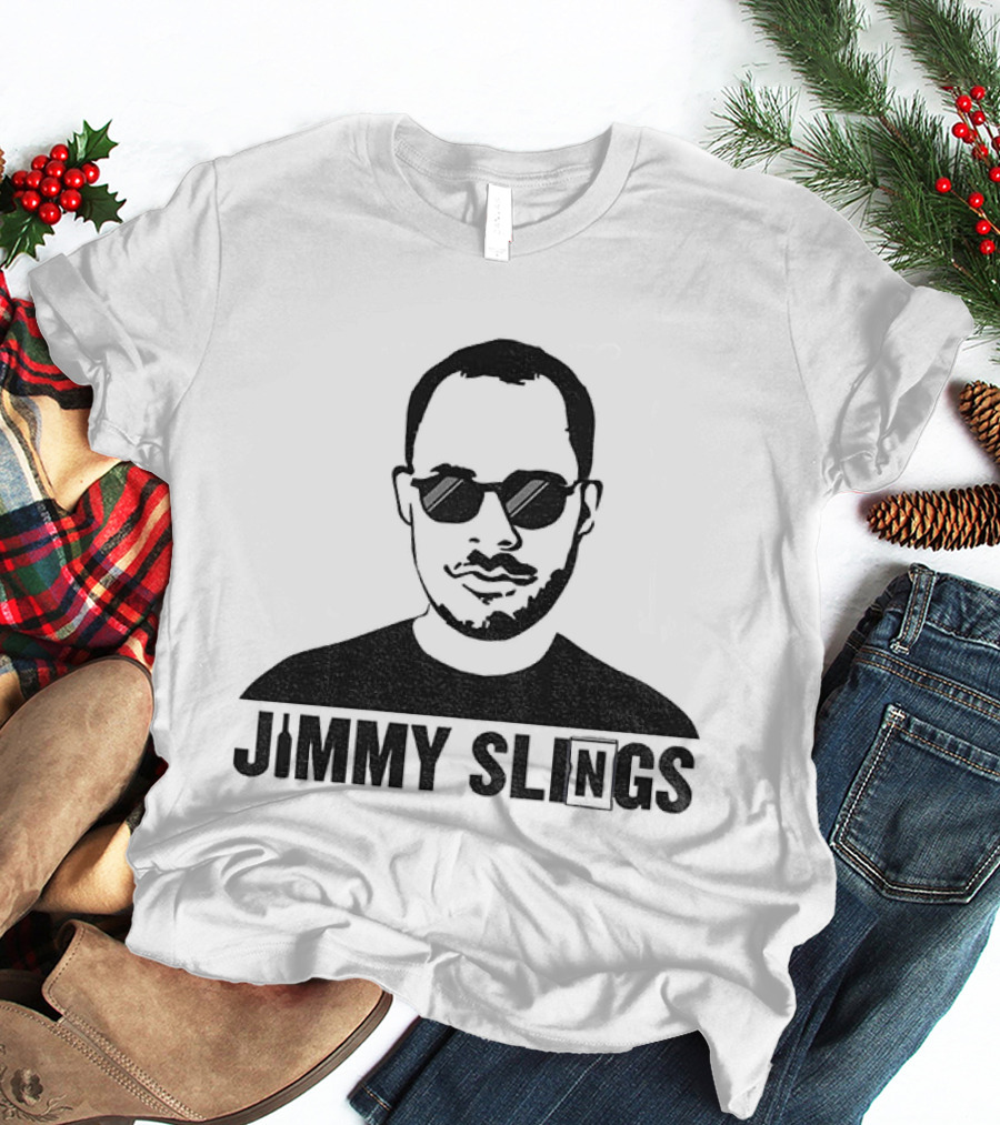 Jimmy Slings Sketch Portrait With Sunglasses T-Shirt