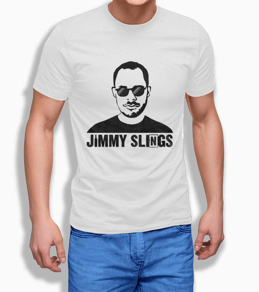 Jimmy Slings Sketch Portrait With Sunglasses T-Shirt