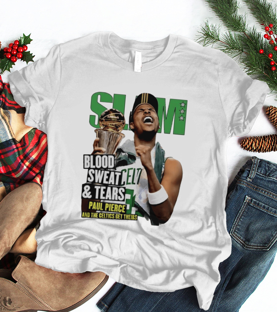 Paul Pierce SLAM Blood Sweat & Tears Celtics Champions T-Shirt