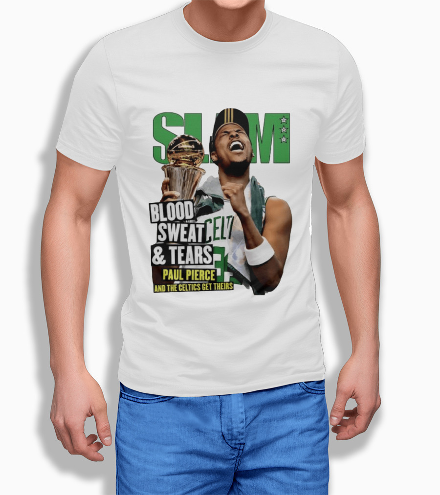 Paul Pierce SLAM Blood Sweat & Tears Celtics Champions T-Shirt