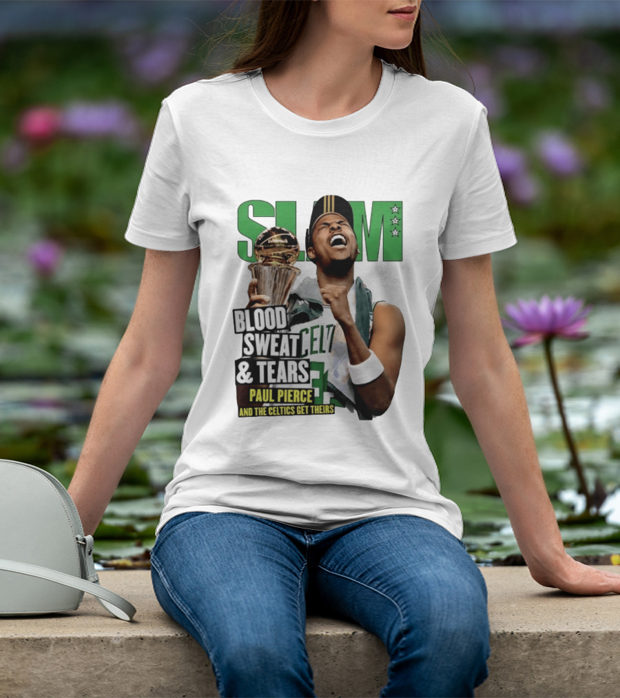 Paul Pierce SLAM Blood Sweat & Tears Celtics Champions T-Shirt