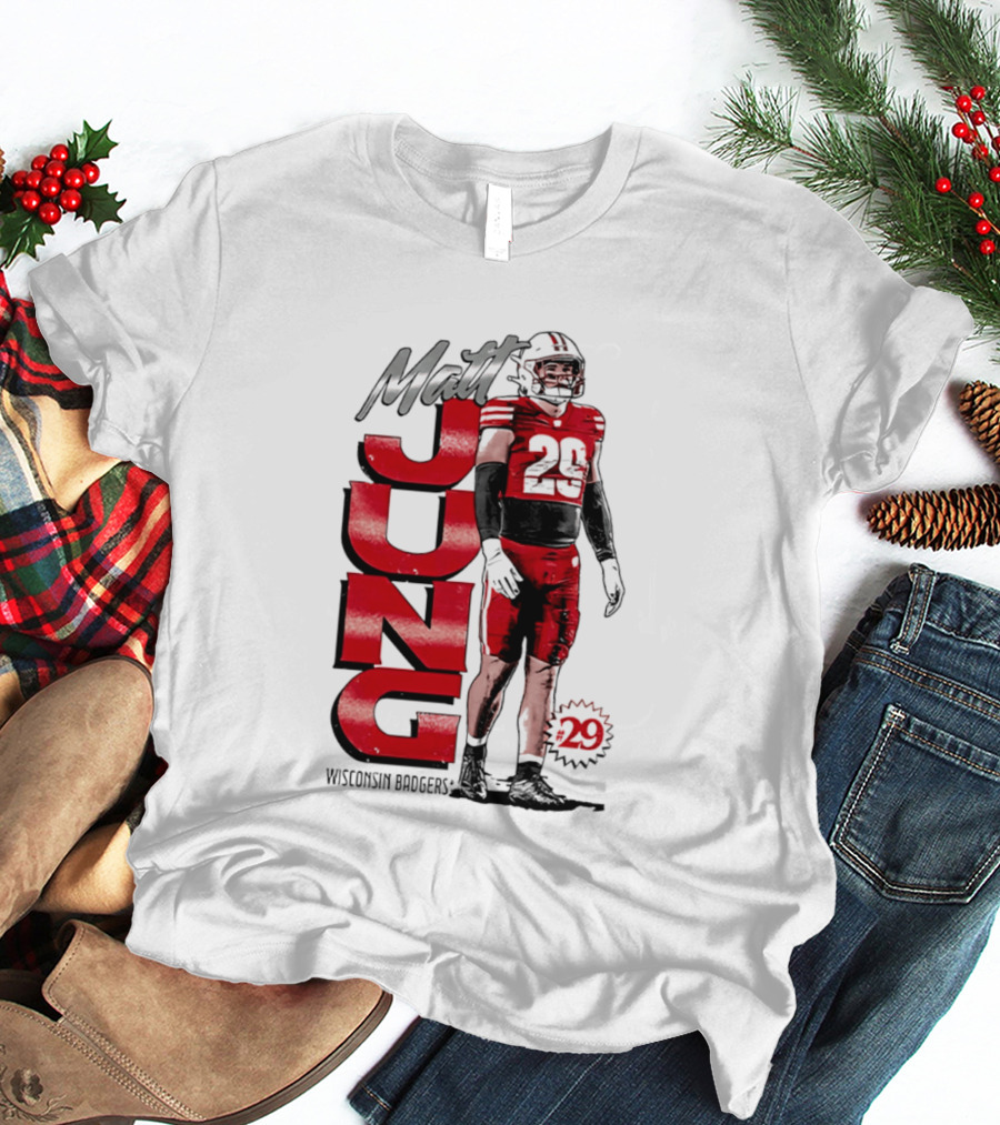 Matt Jung Wisconsin Badgers Football NCAA 29 T-Shirt