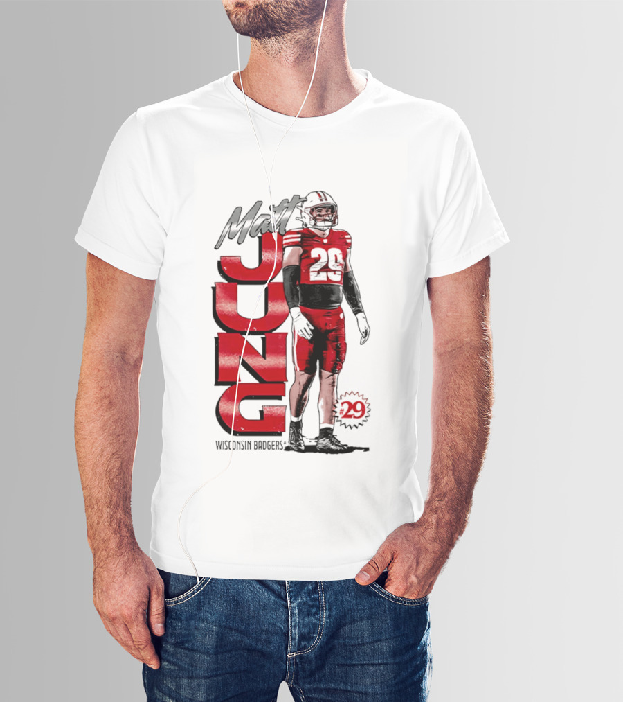 Matt Jung Wisconsin Badgers Football NCAA 29 T-Shirt
