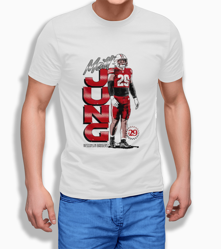 Matt Jung Wisconsin Badgers Football NCAA 29 T-Shirt