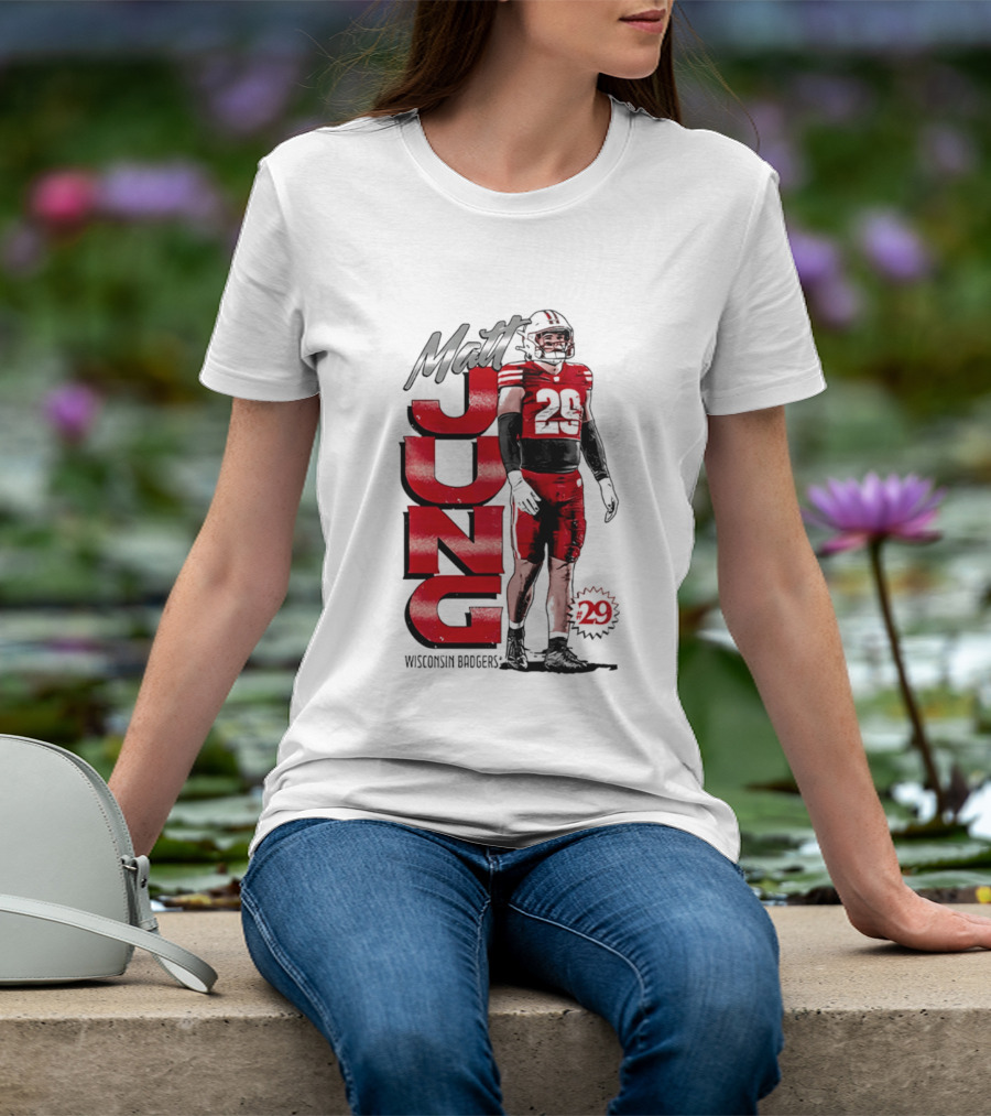 Matt Jung Wisconsin Badgers Football NCAA 29 T-Shirt