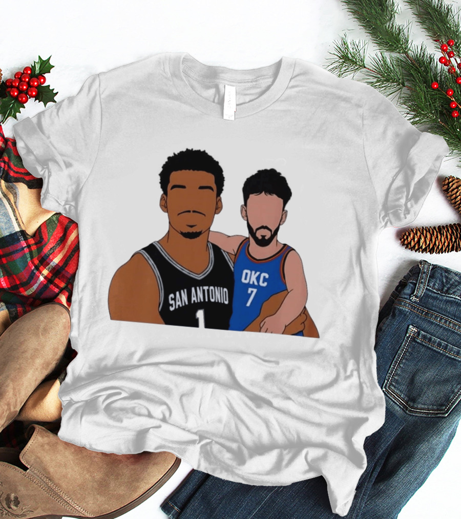 San Antonio Victor Wembanyama OKC Chet Holmgren Basketball T-Shirt