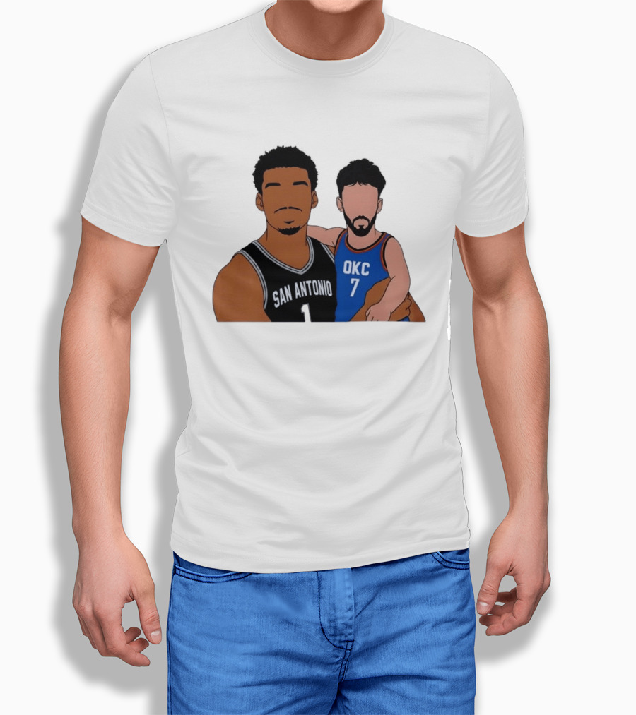 San Antonio Victor Wembanyama OKC Chet Holmgren Basketball T-Shirt