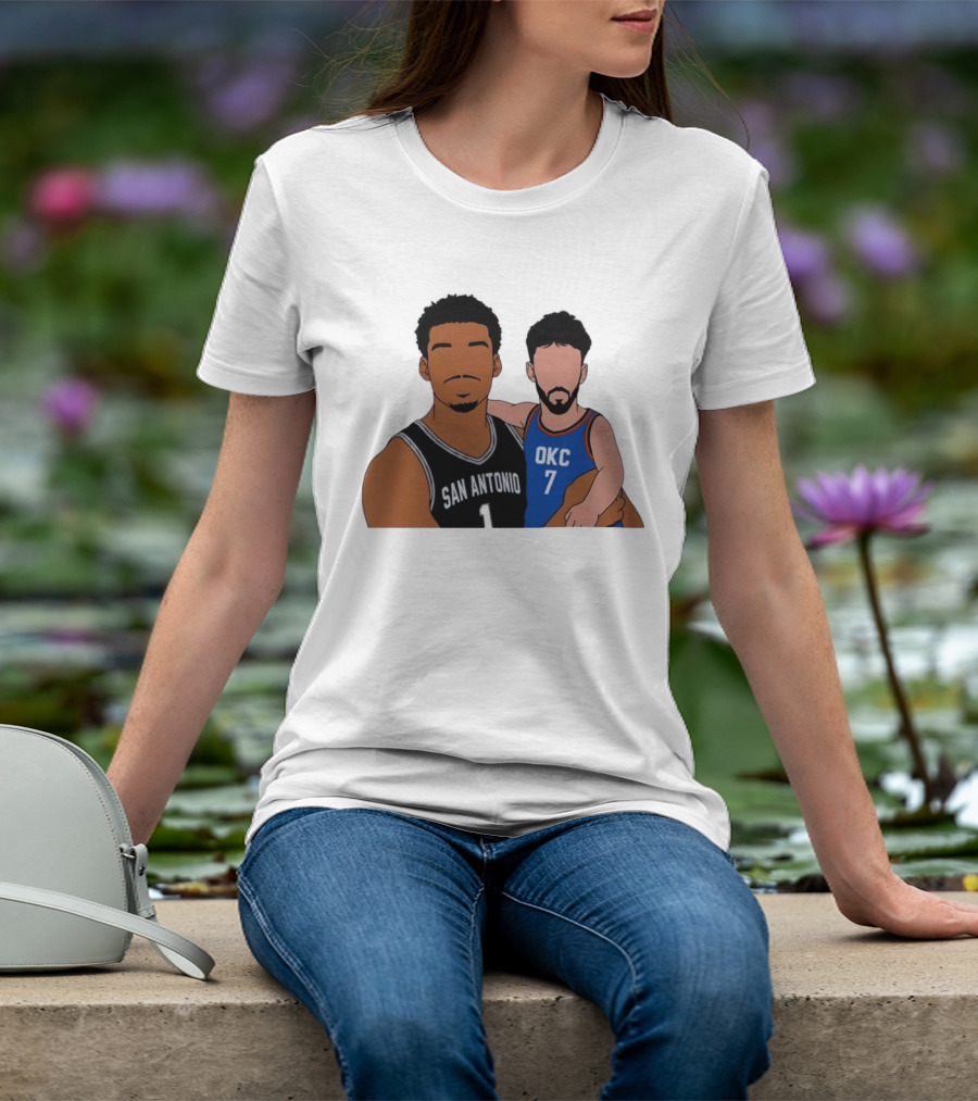 San Antonio Victor Wembanyama OKC Chet Holmgren Basketball T-Shirt