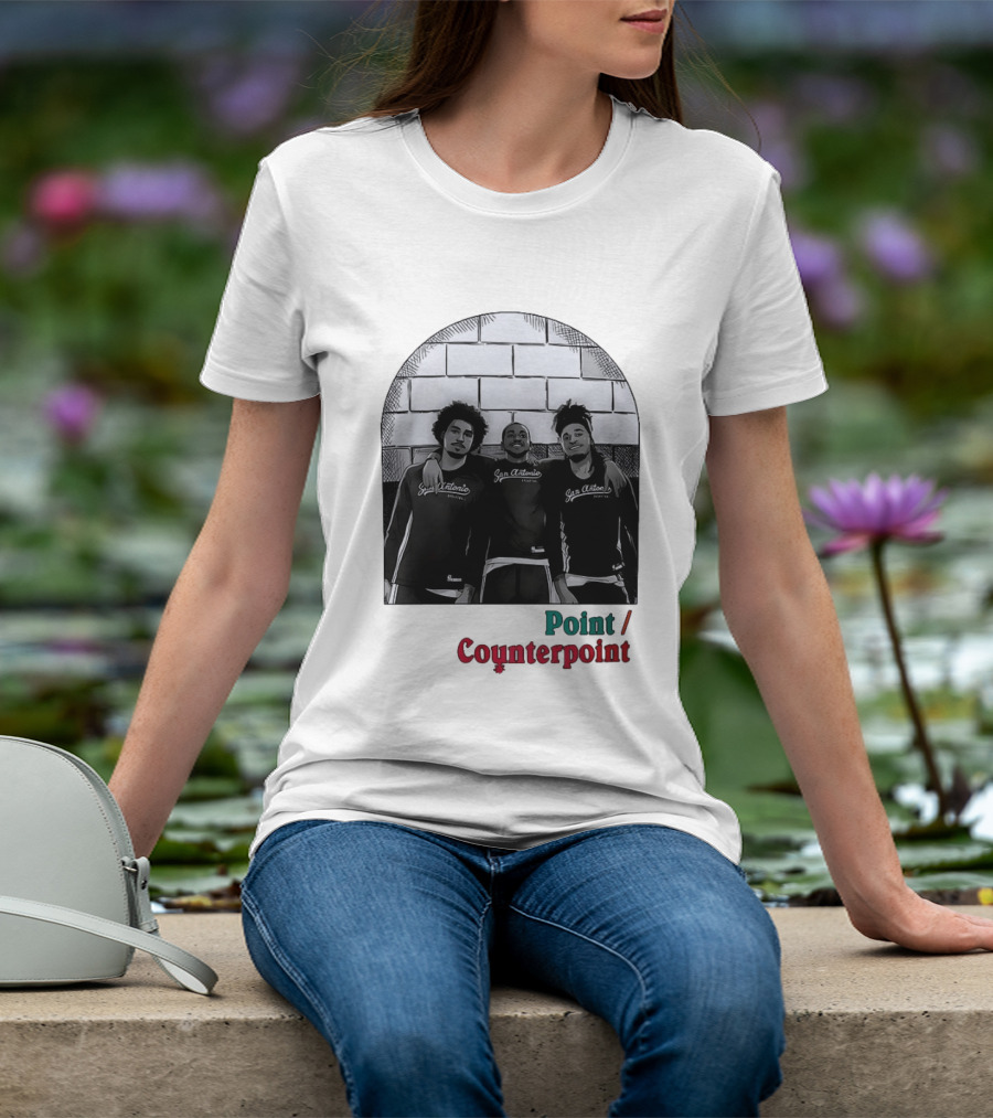 San Antonio Spurs Basketball Player Trio Point Counterpoint T-Shirt