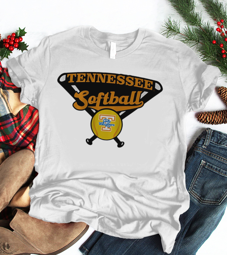 Tennessee Lady Volunteers Softball Crossed Bats T-Shirt
