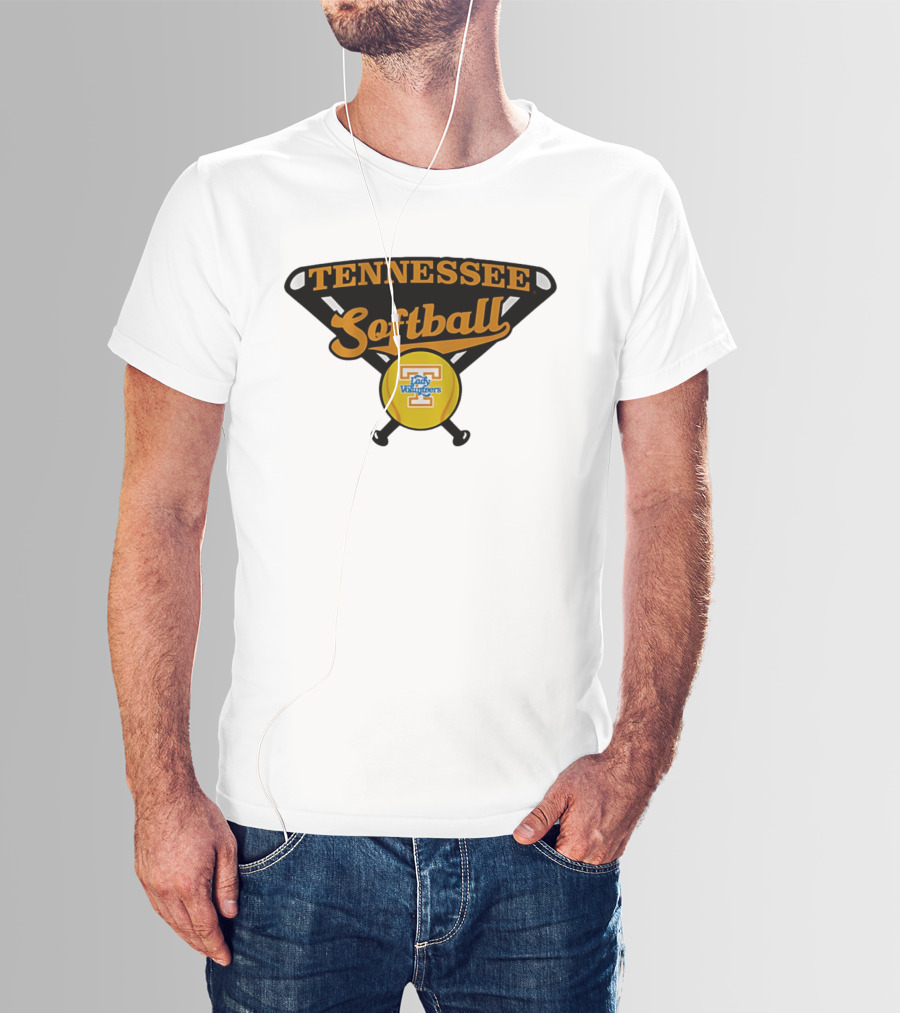 Tennessee Lady Volunteers Softball Crossed Bats T-Shirt