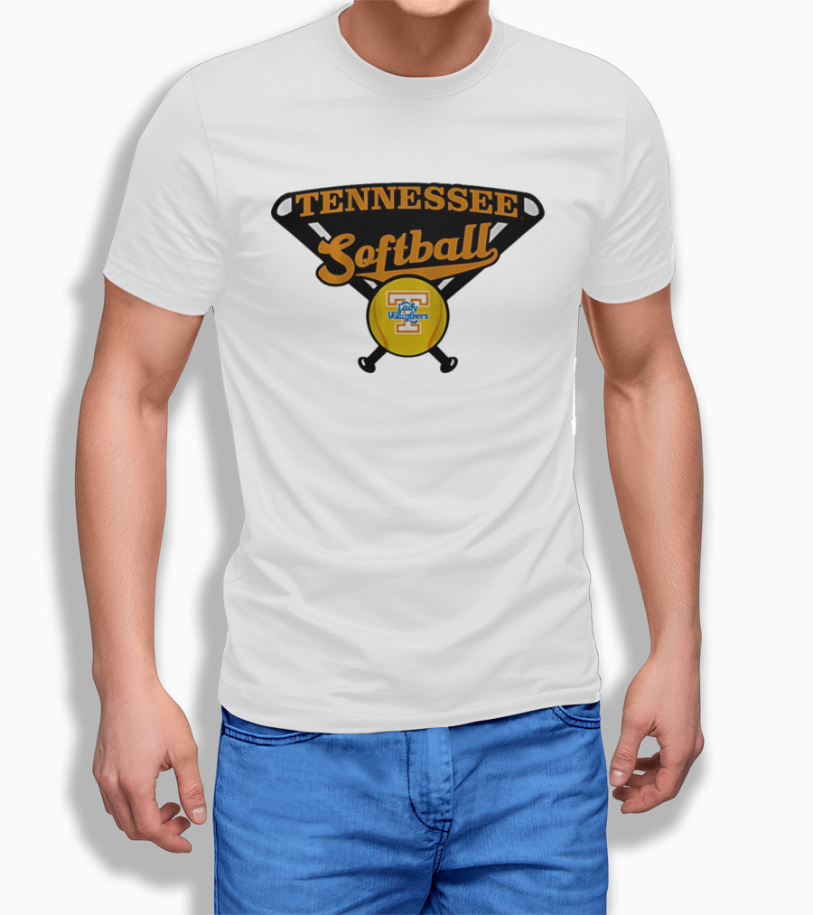 Tennessee Lady Volunteers Softball Crossed Bats T-Shirt