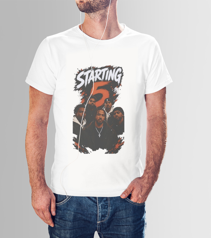 Starting 5 Basketball Hoop Squad Court Commanders New York Knicks T-Shirt