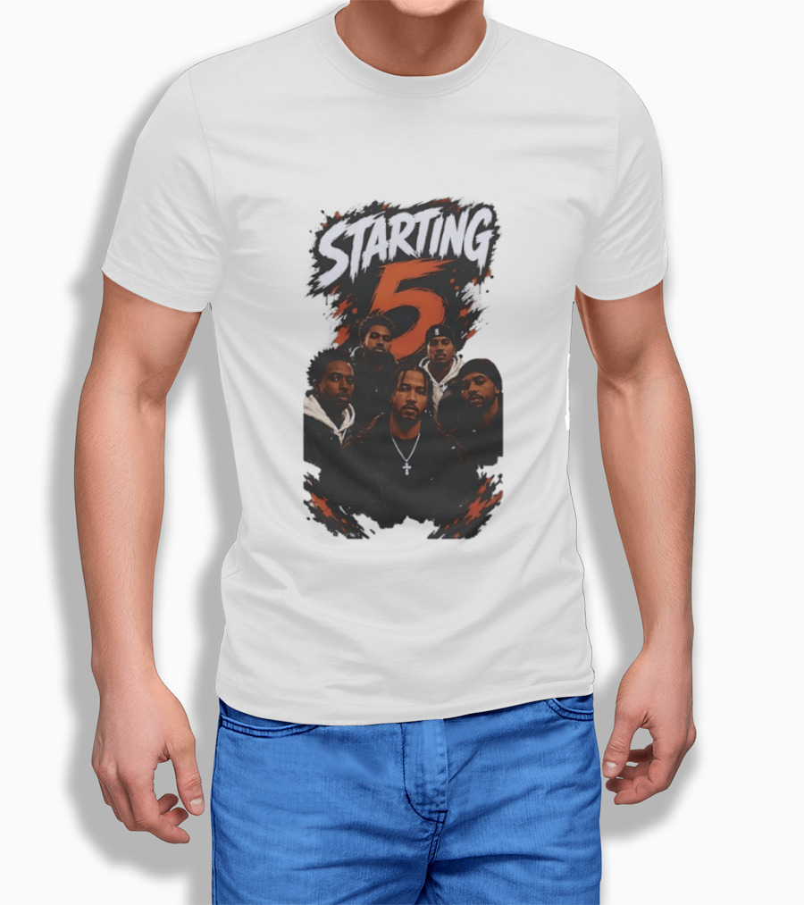 Starting 5 Basketball Hoop Squad Court Commanders New York Knicks T-Shirt