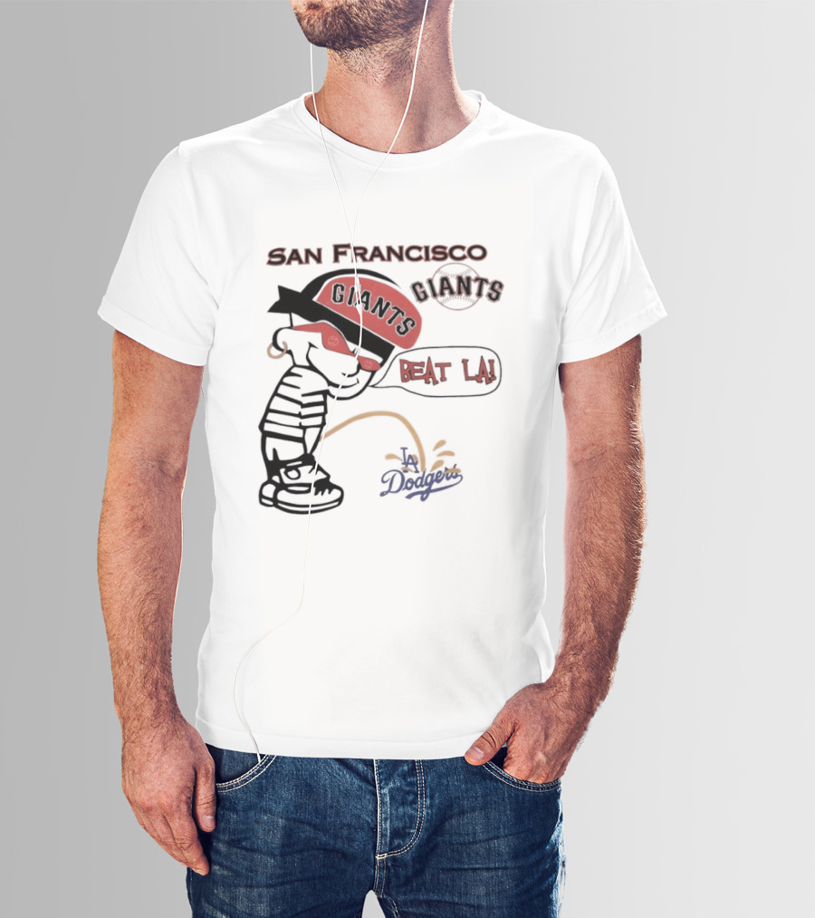 San Francisco Giants Beat LA Dodgers Peanuts T-Shirt