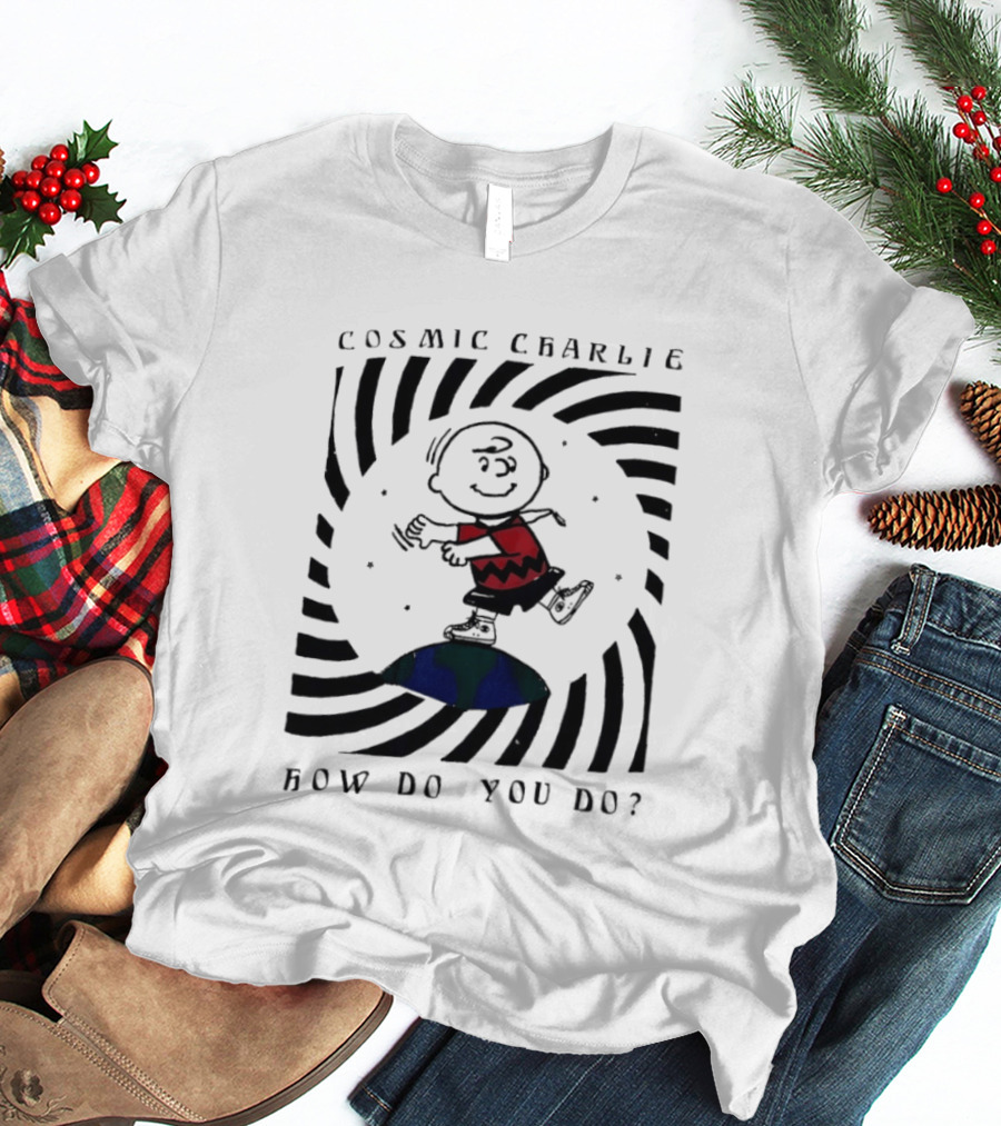 Cosmic Charlie Brown Peanuts How Do You Do Planet Dance T-Shirt