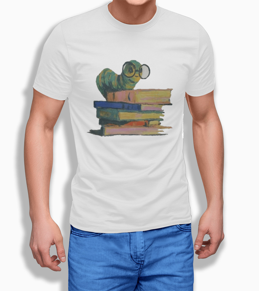 Literary Bookworm Glasses Stack Books T-Shirt