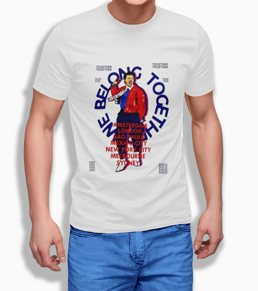 Together We Belong Tour 2026 Cities Amsterdam London Sao Paulo Mexico City New York Melbourne Sydney T-Shirt