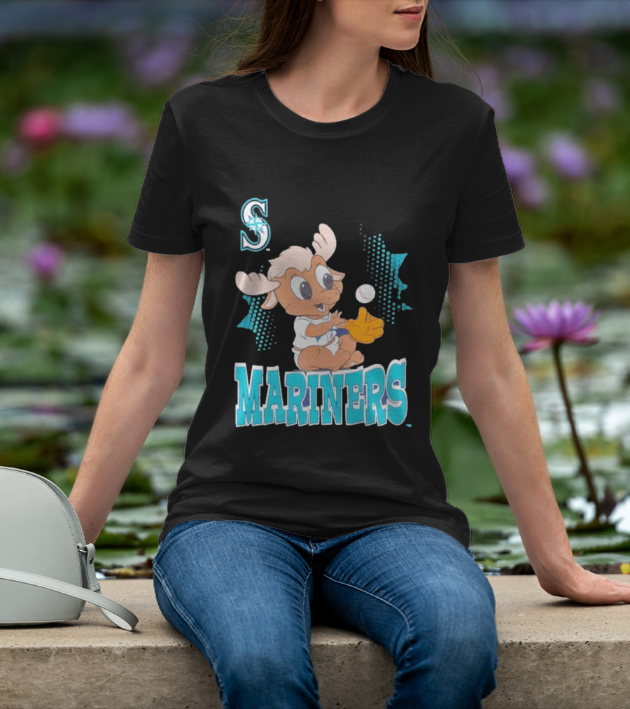 Seattle Mariners Baby Moose Rookie Baseball Glove Mariners T-Shirt