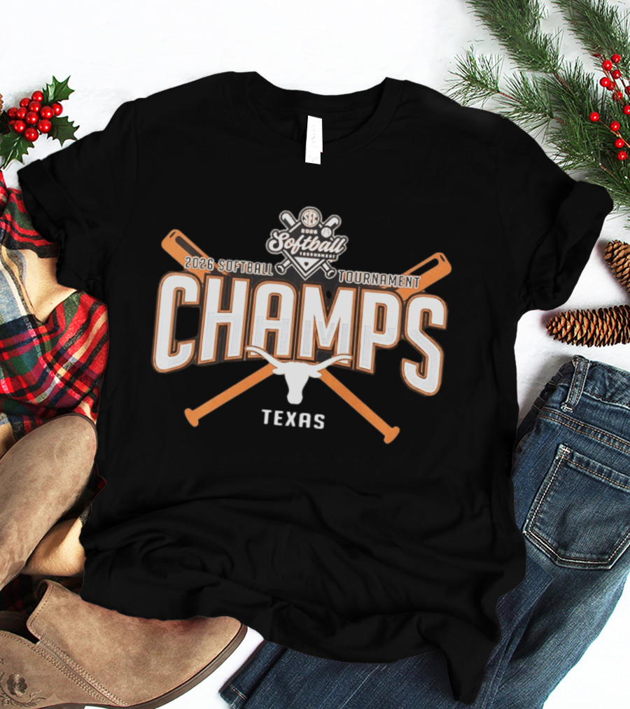 Texas Longhorns 2026 SEC Softball Tournament Champs Celebration T-Shirt