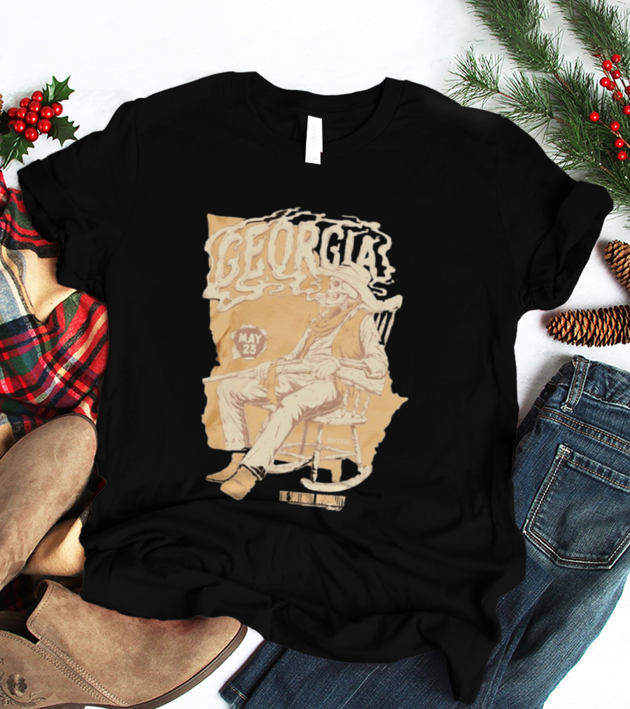 Georgia Skeleton Cowboy Southern Hospitality Tour May 23 MMXXVI T-Shirt