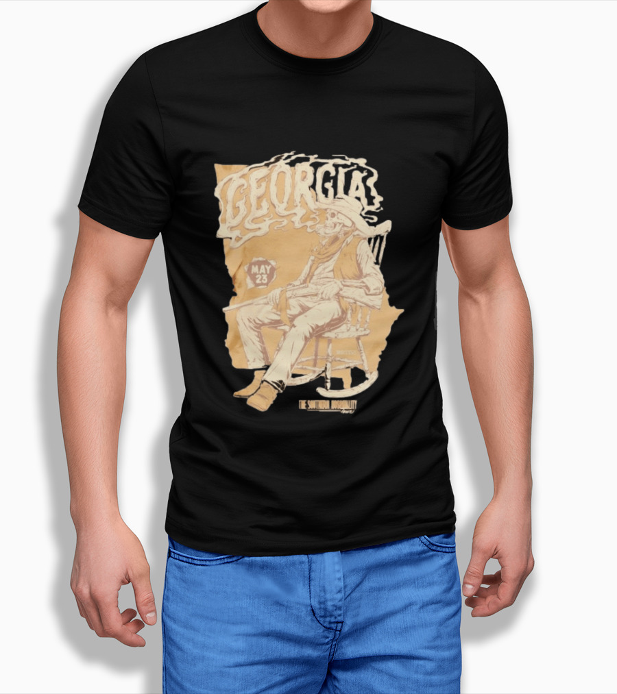 Georgia Skeleton Cowboy Southern Hospitality Tour May 23 MMXXVI T-Shirt