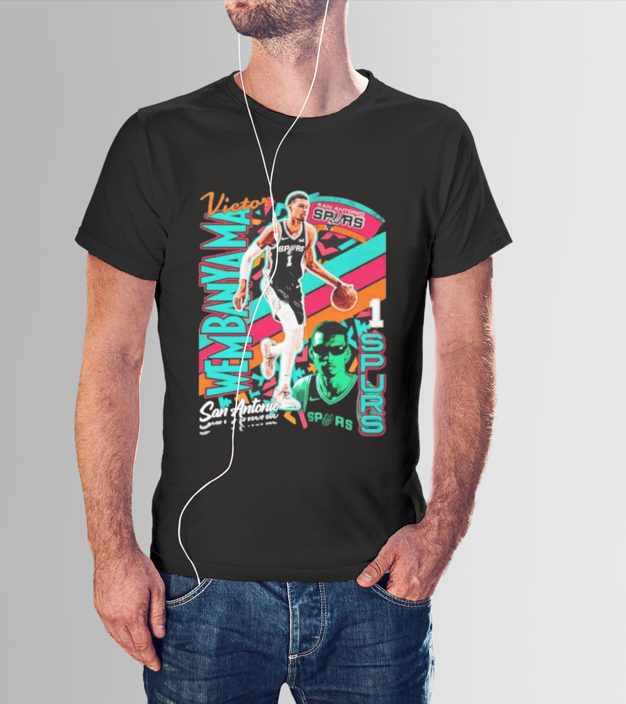 Victor Wembanyama San Antonio Spurs Retro Style Wemby 1 T-Shirt