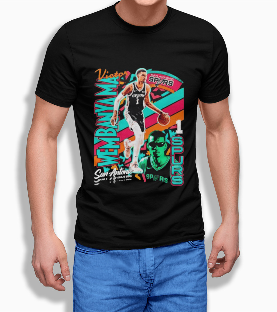 Victor Wembanyama San Antonio Spurs Retro Style Wemby 1 T-Shirt