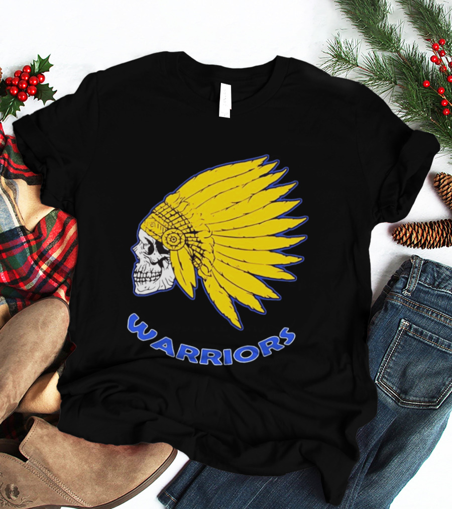Warriors Fearless Spirit Skull Yellow Headdress T-Shirt
