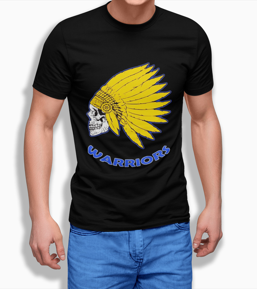 Warriors Fearless Spirit Skull Yellow Headdress T-Shirt