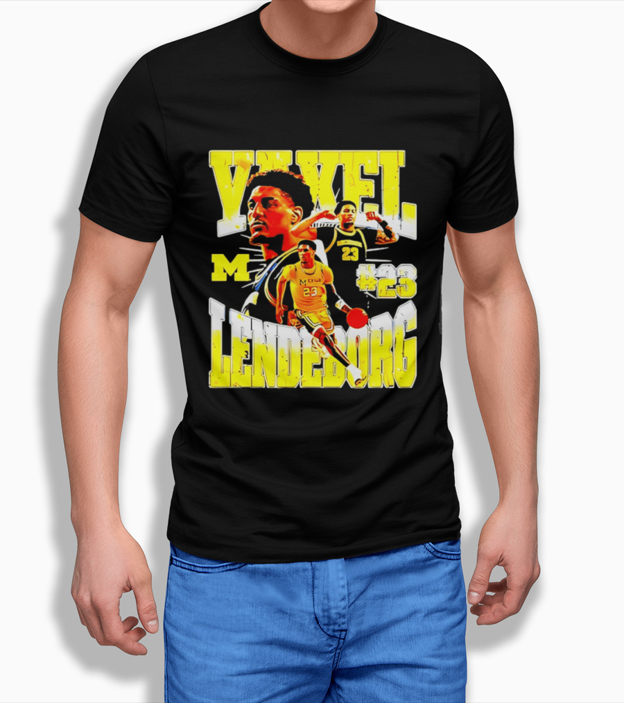 Yaxel Lendeborg #23 Michigan Wolverines Basketball M Player T-Shirt