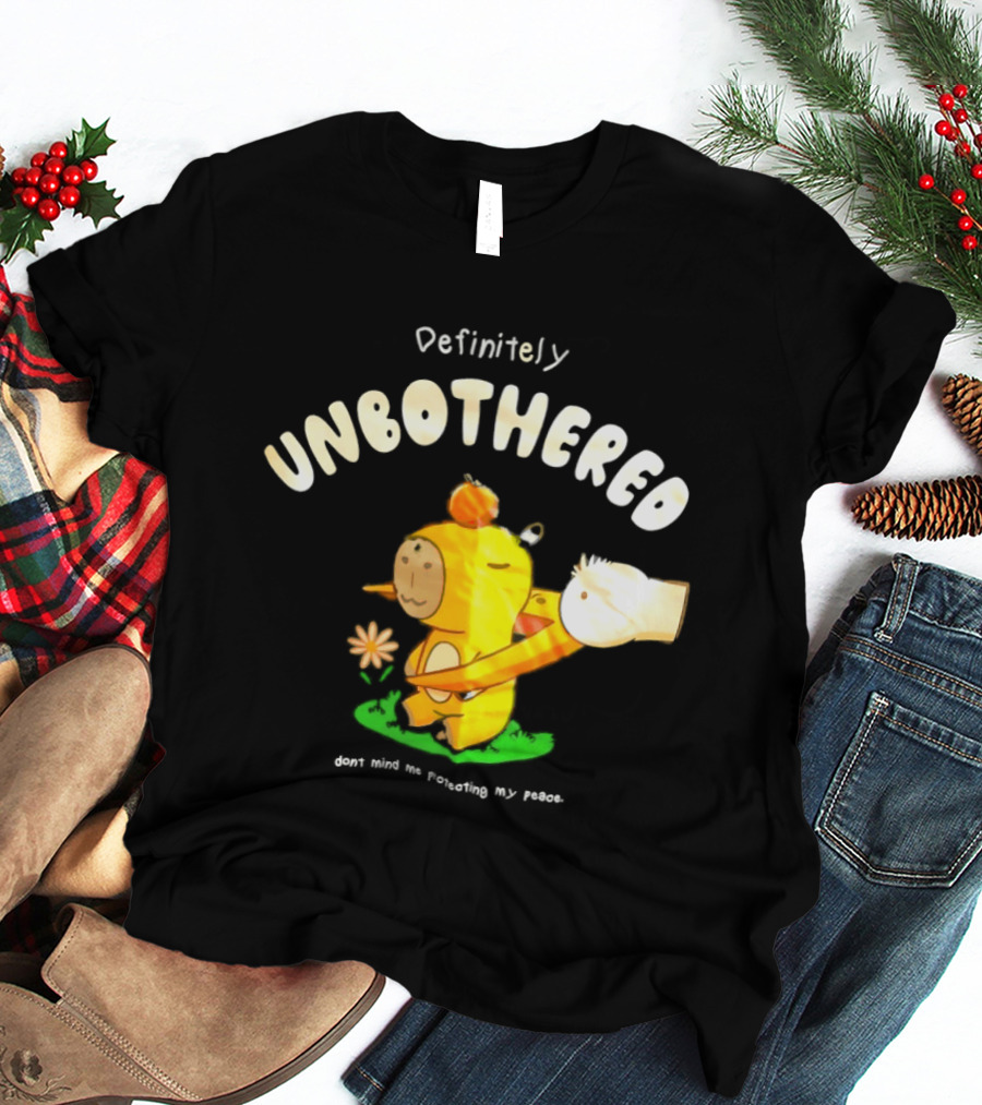 Capybara Definitely Unbothered Don't Mind Me Protecting My Peace T-Shirt
