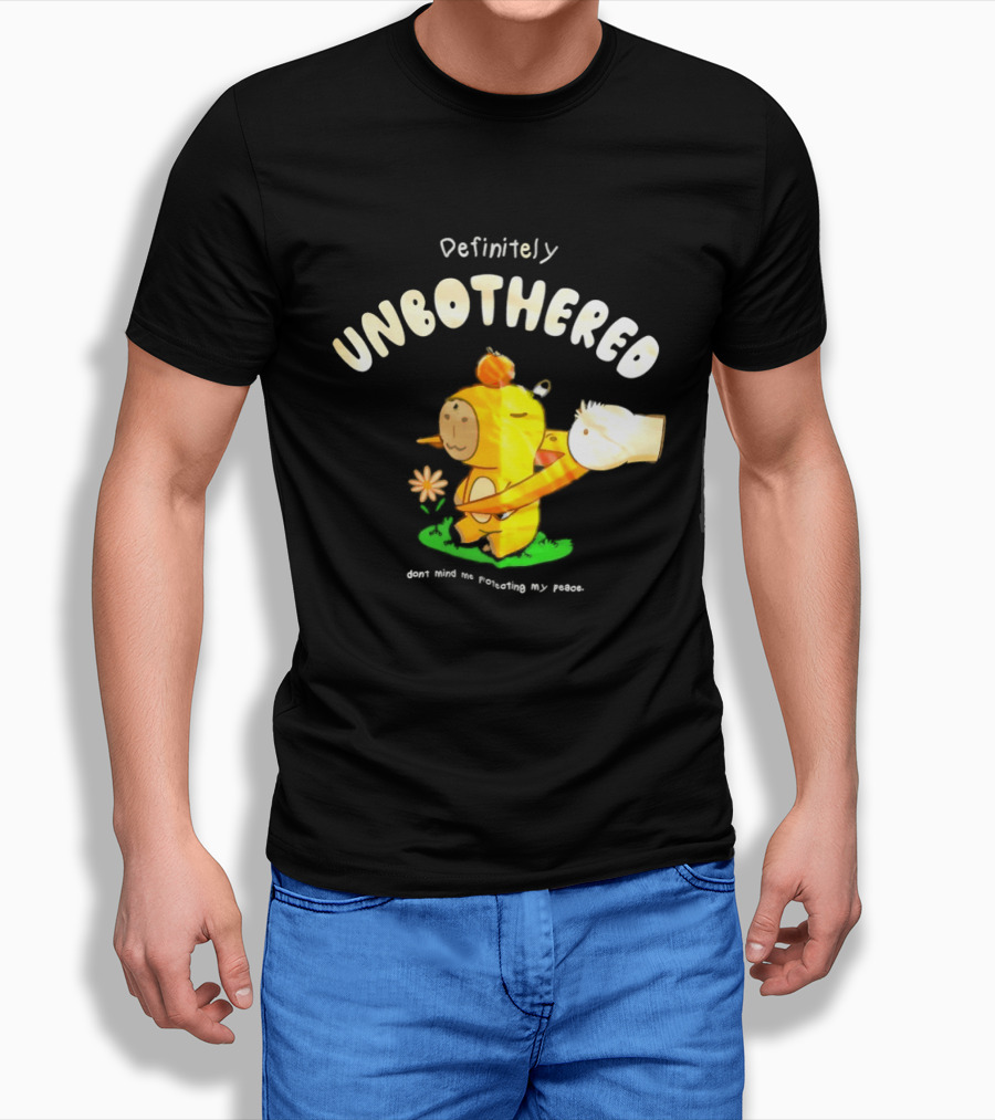 Capybara Definitely Unbothered Don't Mind Me Protecting My Peace T-Shirt