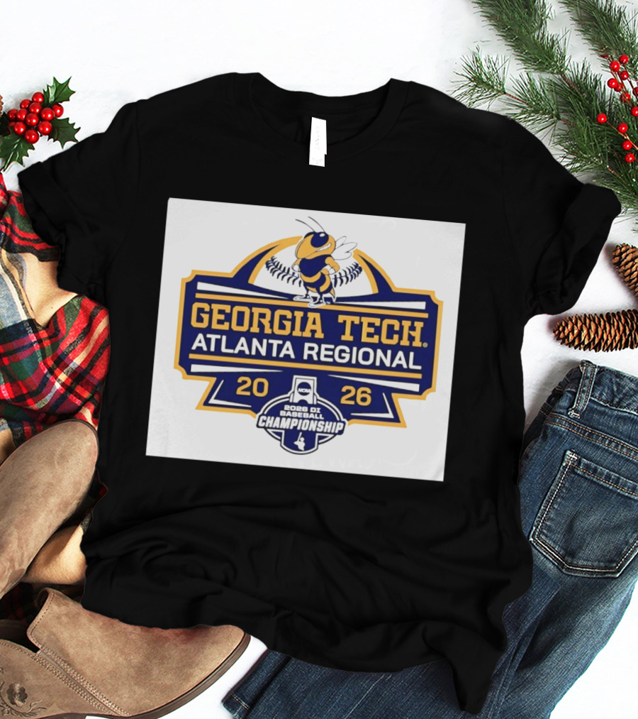 Georgia Tech Yellow Jackets Atlanta Regional 2026 NCAA DI Baseball Championship T-Shirt